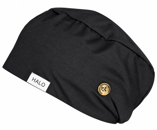 Noir Satin Lined Scrub Cap