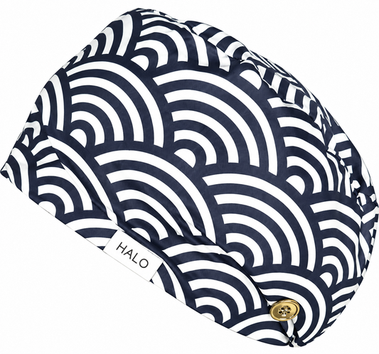 Indigo Satin Lined Scrub Cap
